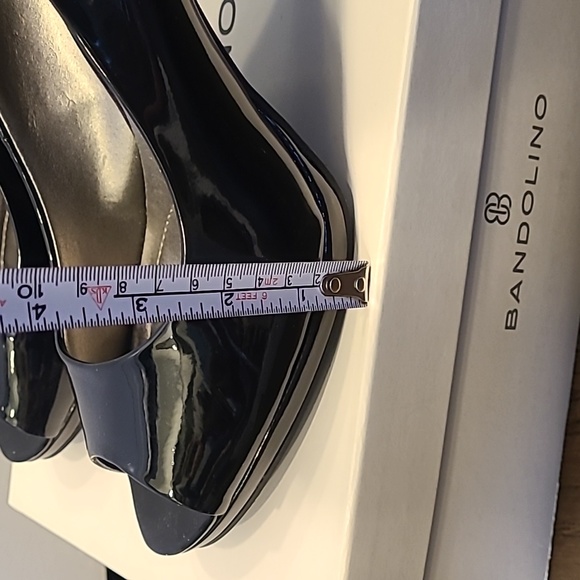 Bandolino - s.8 peep-toe black patent heels - Picture 10 of 10